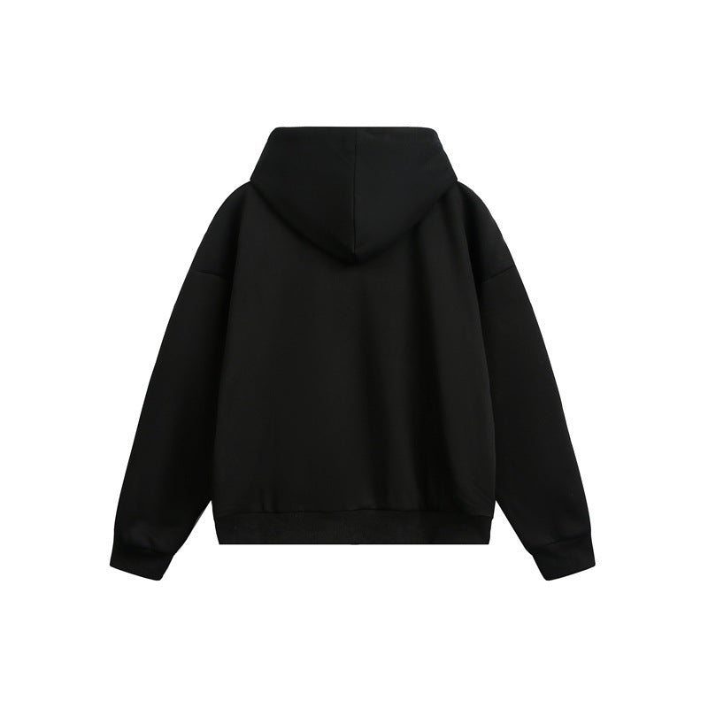 Unisex Kapuzen‑Sweatjacke mit Zweiwege‑Reißverschluss und kariertem Kapuzenfutter Shop Nory