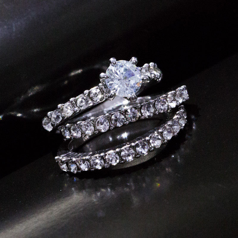 Damen Funkelnder Ring mit kreativem Design und Zirkonia-Steinen Shop Nory