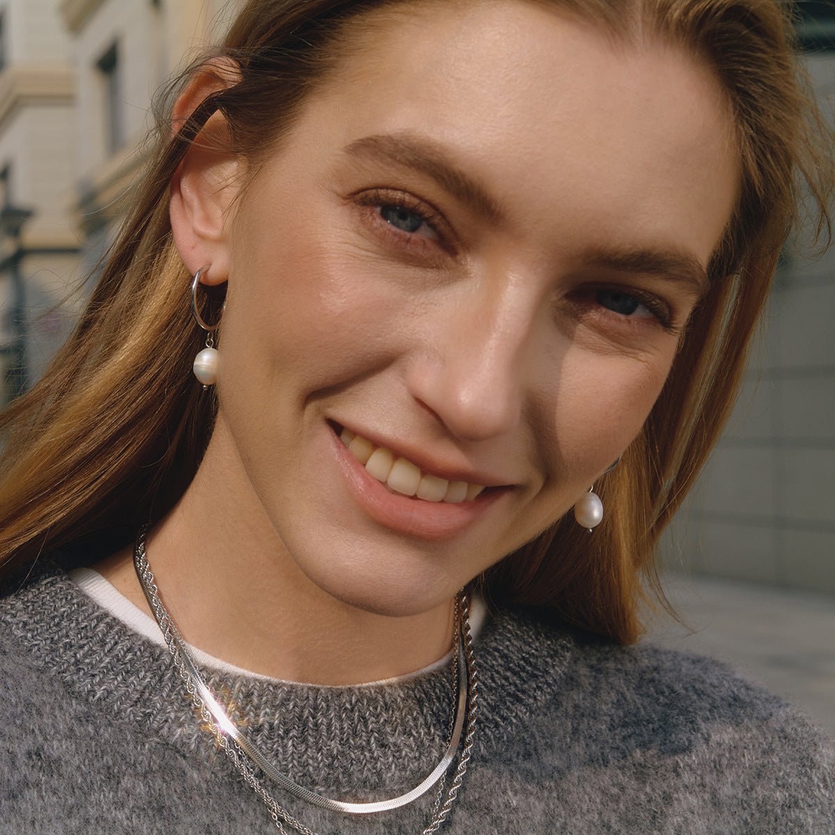 Damen Ohrhänger mit eleganten Perlenakzenten und hypoallergener Edelstahlverarbeitung Shop Nory