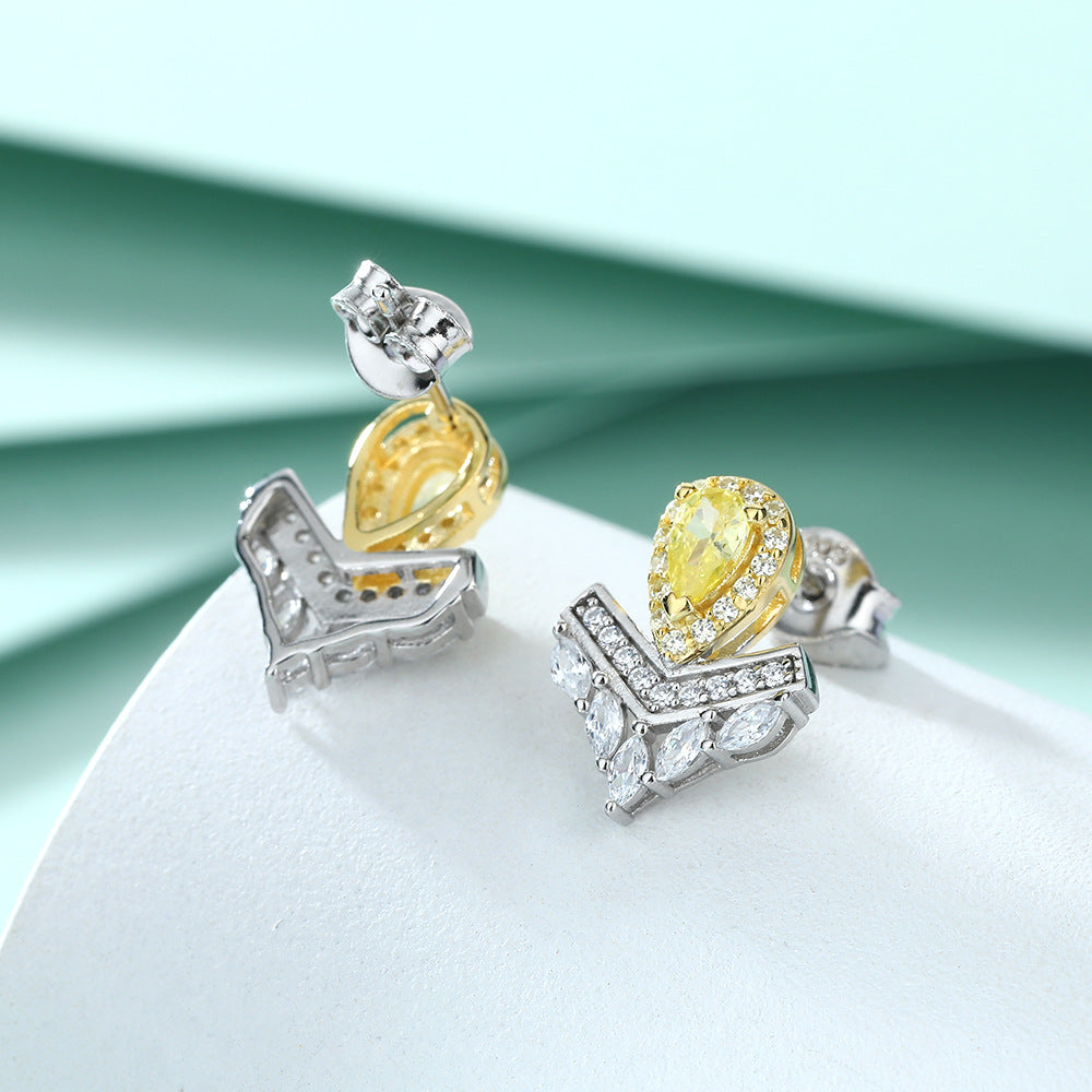 Damen elegante Ohrstecker mit funkelndem Zirkonia und brillantem Design Shop Nory