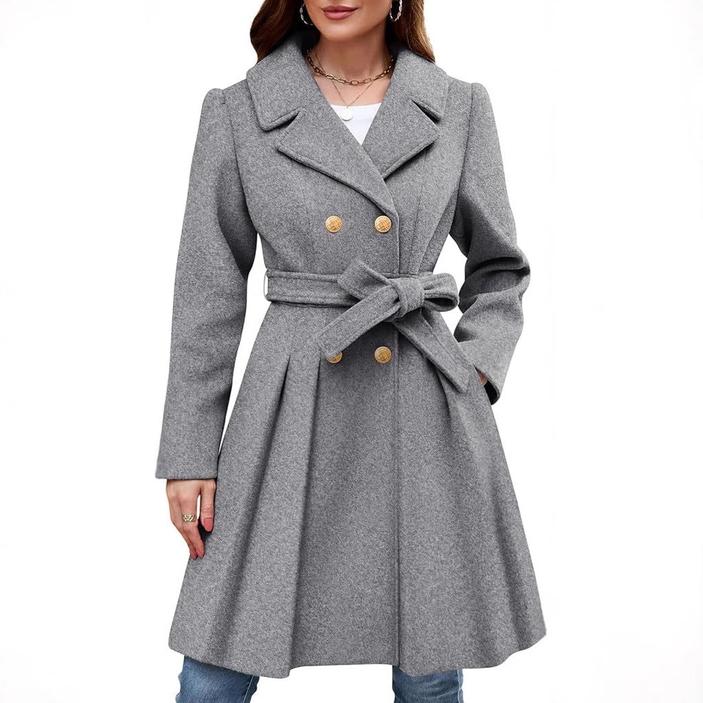 Damen Eleganter doppelreihiger Mantel