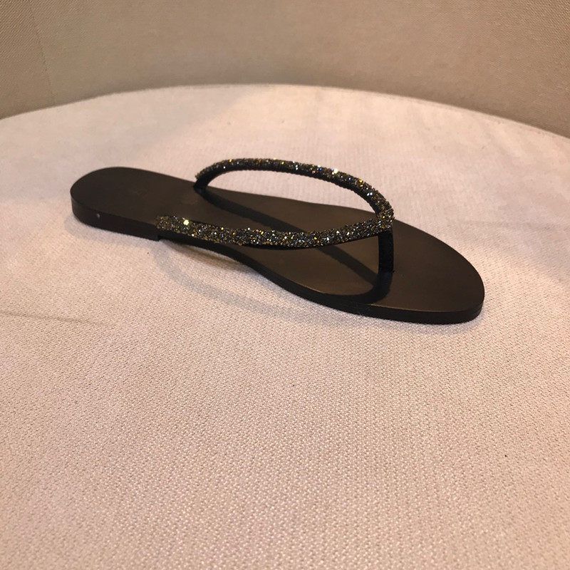 Damen Strandsandalen mit glitzerndem Riemendesign