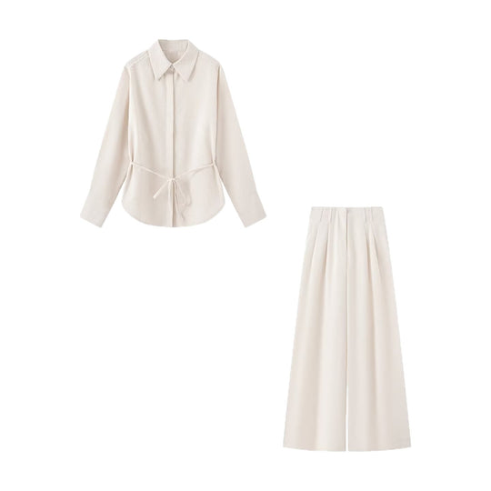 Damen Zweiteiliges Hemd- und Culotte-Set mit Taillenschnürung Shop Nory