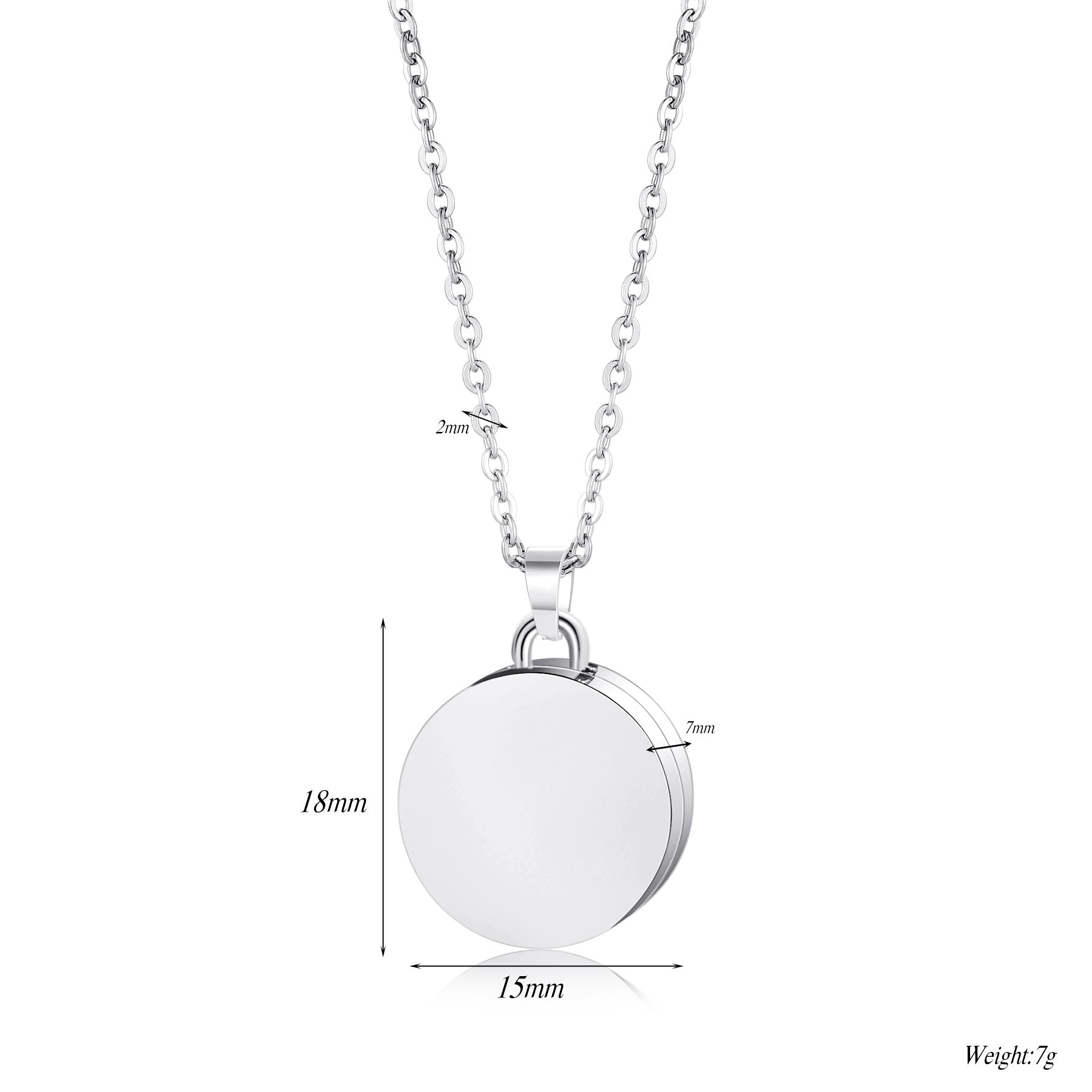 Damen personalisierte Medaillon-Halskette mit hochwertigem Edelstahl Shop Nory