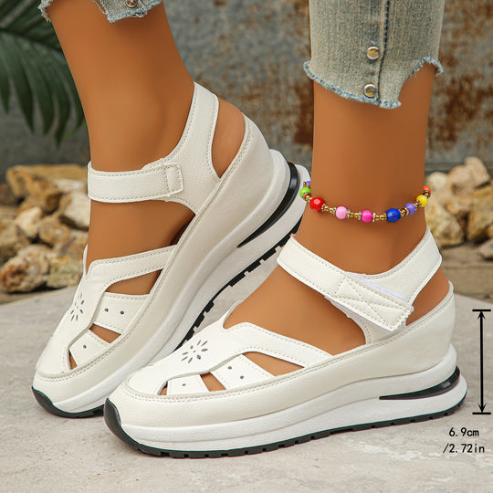 Damen Keilsandalen mit verstellbarem Klettverschluss und orthopädischer Komfortsohle Shop Nory