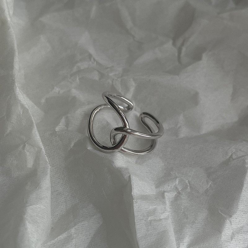 Damen Offener Ring mit elegantem, geschwungenem Design Shop Nory