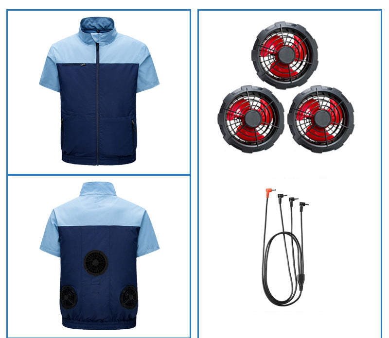 Unisex nan Niederspannungs Lüfter-Set für Kühljacken mit drei kompakten Ventilatoren und Y-Anschluss Shopnory