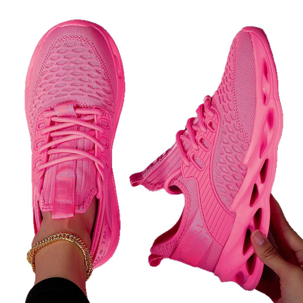 Damen Atmungsaktive Laufschuhe mit elastischem Obermaterial und griffiger Sohle ShopNory