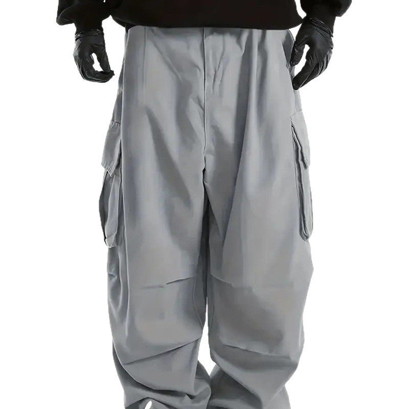 Herren Weite Utility-Cargohose mit übergroßen Klappentaschen & elastischem Tunnelzugbund Shop Nory