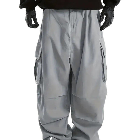 Herren Weite Utility-Cargohose mit übergroßen Klappentaschen & elastischem Tunnelzugbund Shop Nory