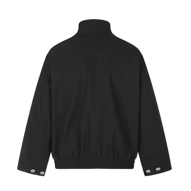 Unisex Kurzblouson im Boxy‑Cut mit Stehkragen, Pattentaschen und elastischem Saum Shop Nory