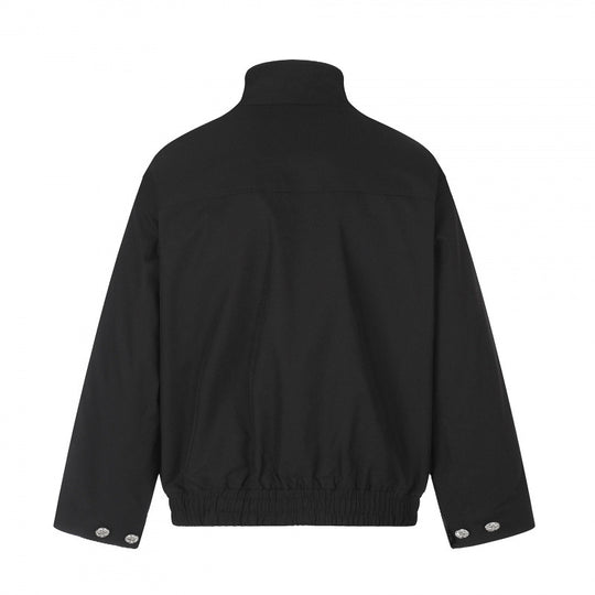 Unisex Kurzblouson im Boxy‑Cut mit Stehkragen, Pattentaschen und elastischem Saum Shop Nory