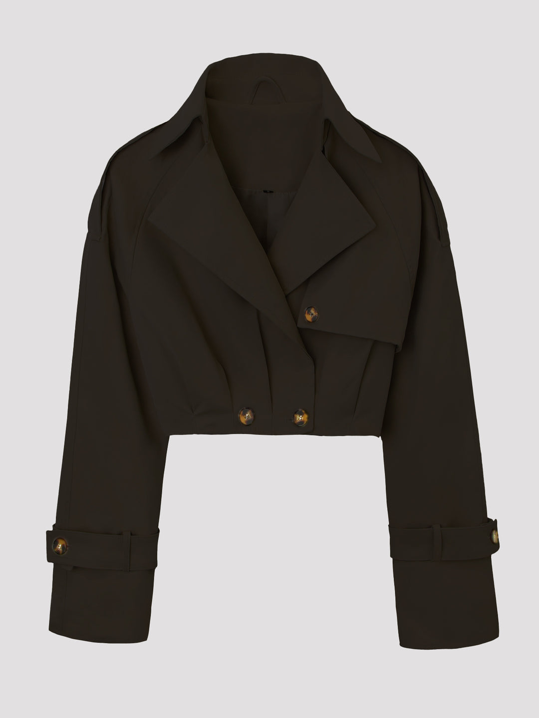 Damen Kurzjacke im Trenchcoat‑Stil mit weitem Revers Shop Nory