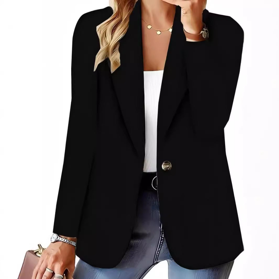 Damen Oversize-Blazer mit Schalkragen, Ein-Knopf-Verschluss und strukturierter Optik Shop Nory