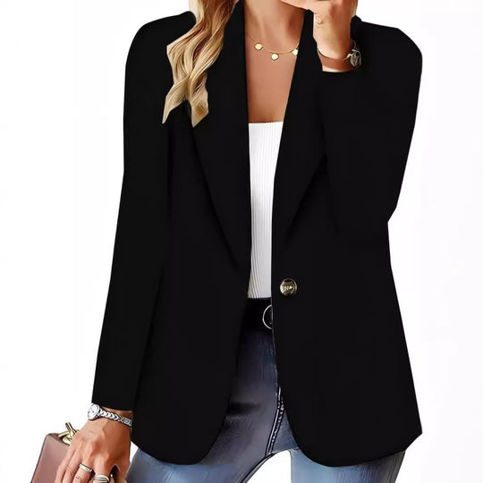 Damen Oversize-Blazer mit Schalkragen, Ein-Knopf-Verschluss und strukturierter Optik Shop Nory