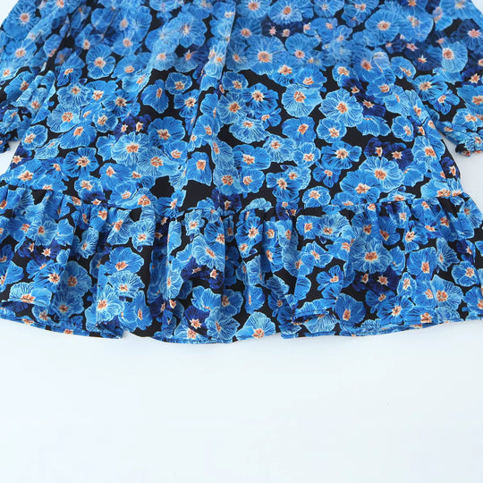 Damen Kurzkleid mit Carmen-Ausschnitt, Smokoberteil und Volantrock Shop Nory