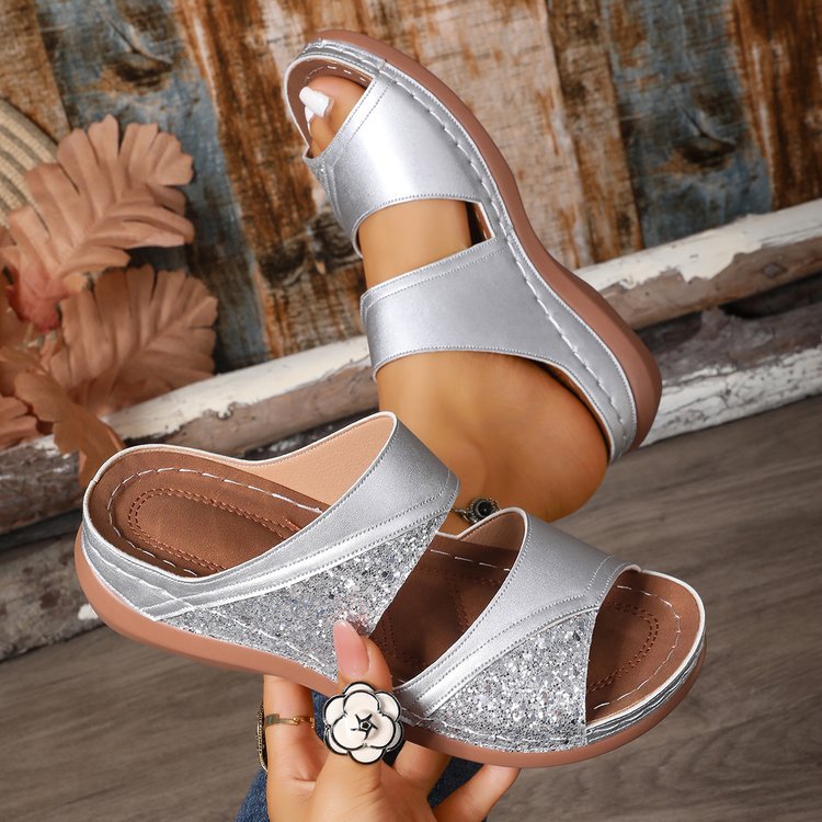 Damen Komfortable Clogs mit modischen Querriemen und ergonomischem Fußbett