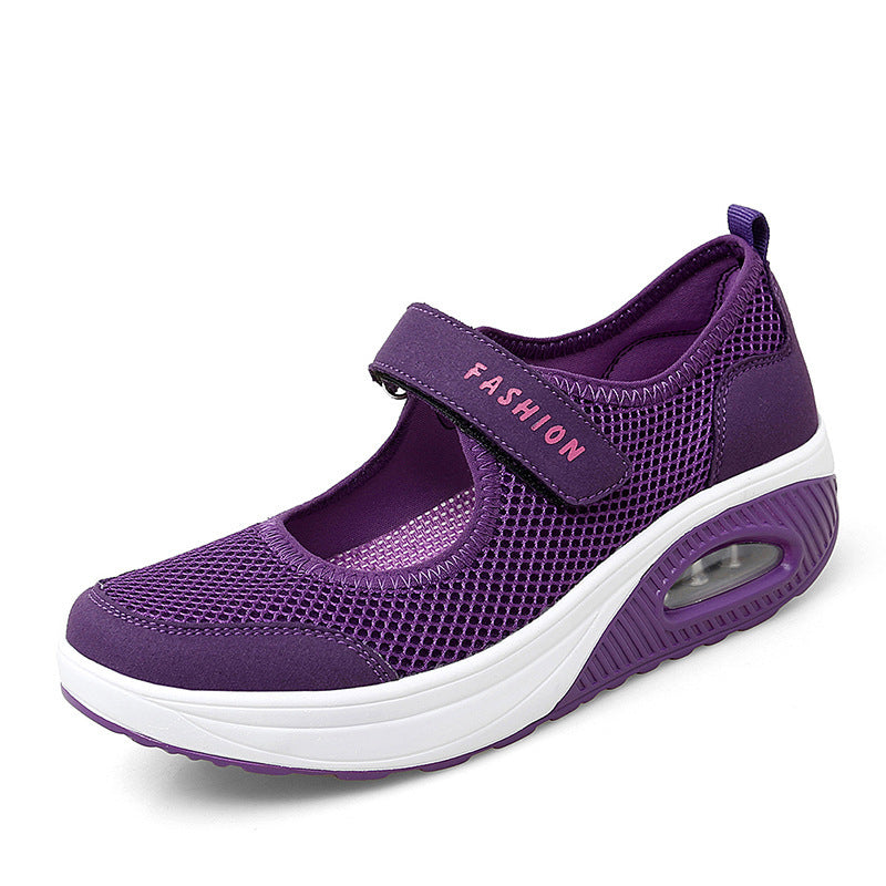 Damen Sportliche Mary-Jane Wedgesneaker mit Luftpolster und atmungsaktivem Mesh Shop Nory