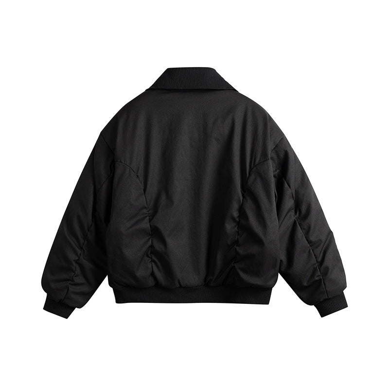 Herren Kurzboxy isolierte Field-Bomberjacke mit kontrastierendem Strickkragen und diagonalen Reißverschlusstaschen Shop Nory