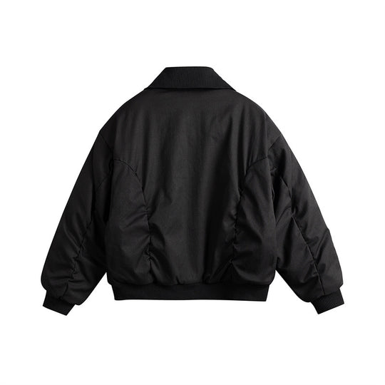 Herren Kurzboxy isolierte Field-Bomberjacke mit kontrastierendem Strickkragen und diagonalen Reißverschlusstaschen Shop Nory