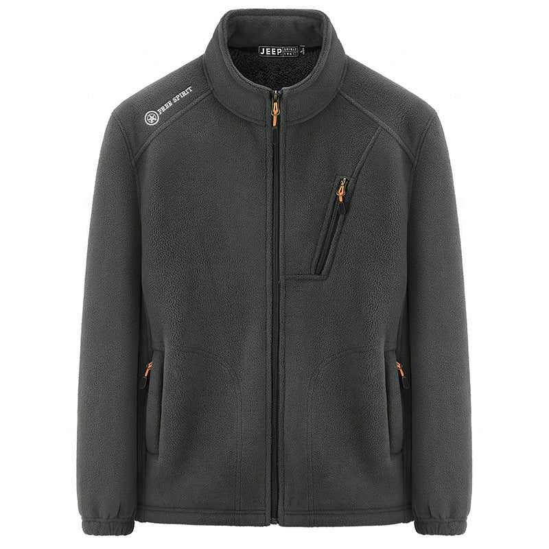 Herren Thermo‑Fleecejacke mit Sherpa‑Innenfutter, Stehkragen und Reißverschlusstaschen Shop Nory