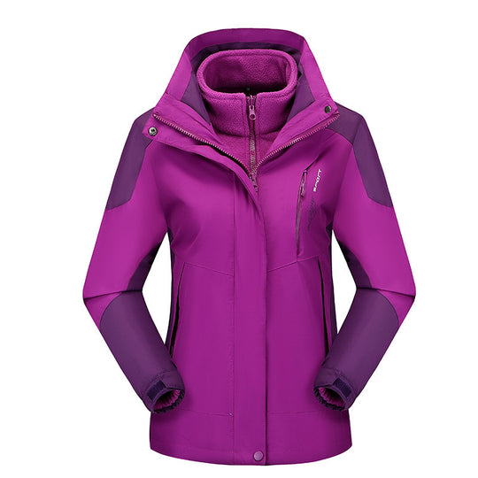 Damen vielseitige Outdoorjacke mit abnehmbarer Fleece‑Innenjacke und winddichter Softshell‑Hülle Shop Nory