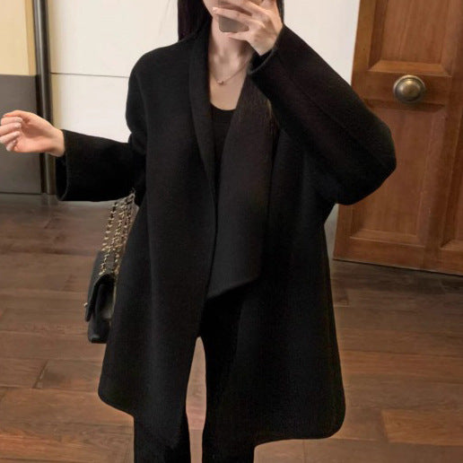 Damen Modischer Oversized-Wollmantel Shop Nory