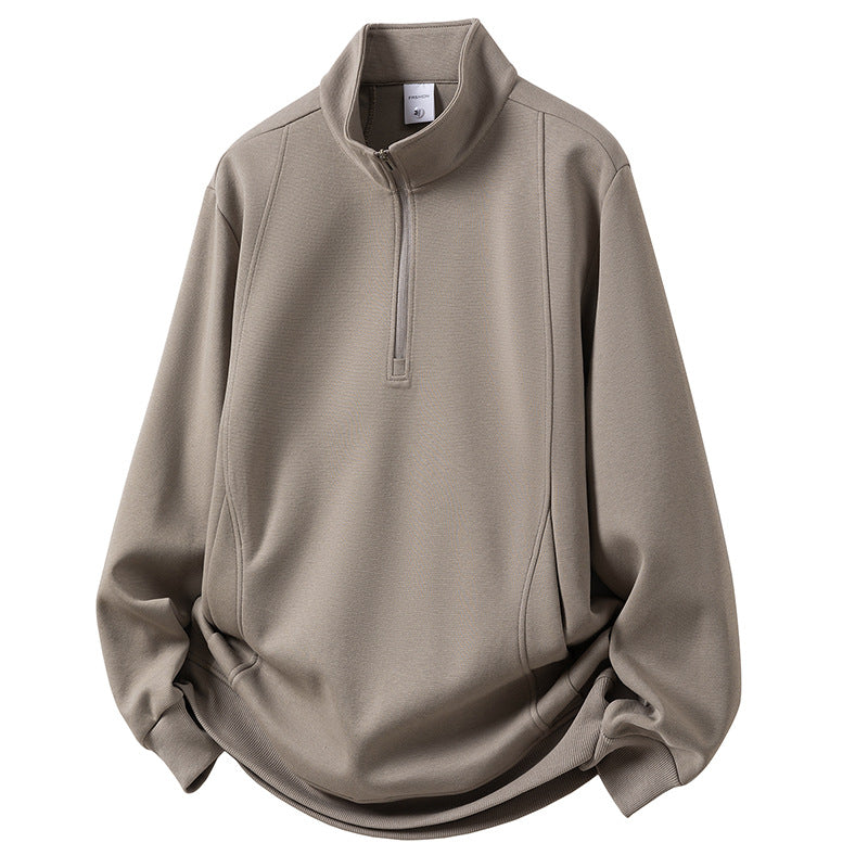 Herren Sportliches Langarmshirt mit Stehkragen Shop Nory