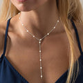 Damen Y-Halskette mit filigranen Perlen und elegantem Kettendesign Shop Nory