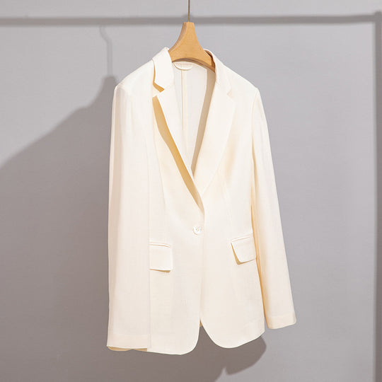 Damen Leichter strukturierter Ein-Knopf-Blazer mit figurformenden Abnähern und Pattentaschen Shop Nory