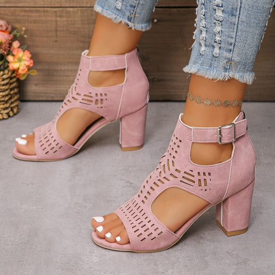 Damen Offene High-Heel Sandalen mit modischem Durchbruchsdesign