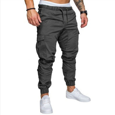 Herren taillierter Cargo-Jogger mit elastischem Bund, Kordelzug und aufgesetzten Taschen Shop Nory