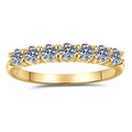 Damen zierlicher Ring mit strahlenden Zirkonia und luxuriösem Goldbesatz Shop Nory