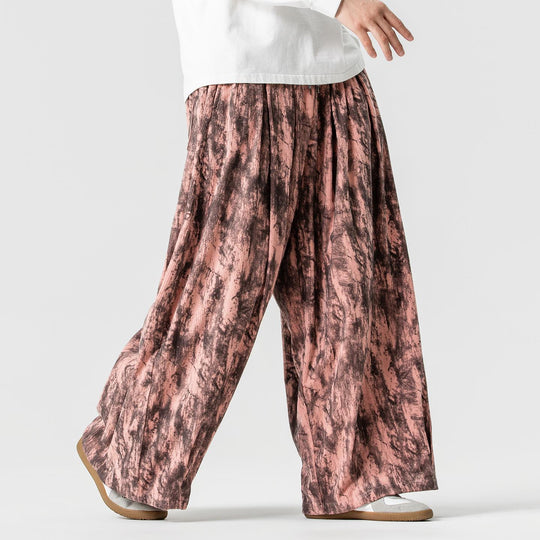 Herren Weite Cord-Loungehose mit Kellerfalten, elastischem Bund und Ballonbeinschnitt Shop Nory