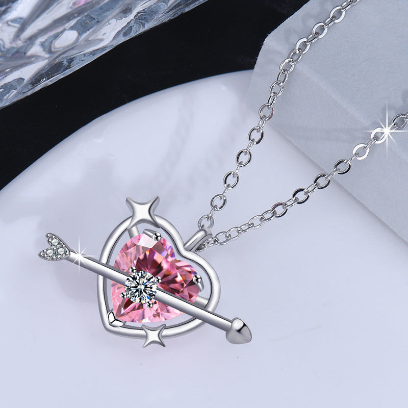 Damen bezaubernde Anhänger-Halskette mit herzförmigem Design Shop Nory