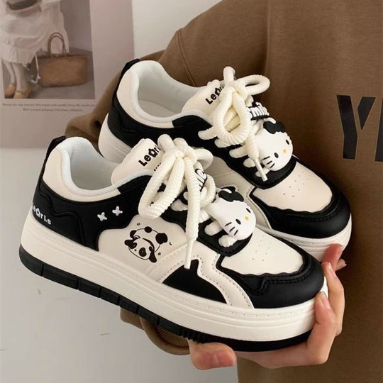 Damen Chunky-Sneaker mit Panda-Motiv, gepolstertem Innenfutter und robuster Profilsohle Shop Nory
