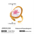 Damen Offener Ring mit floralem Design aus hypoallergenem Edelstahl Shop Nory