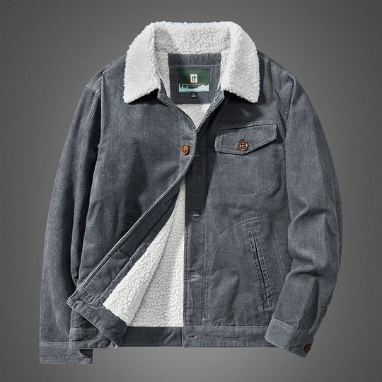 Herren Bequeme Cordjacke mit Teddyfutter Shop Nory