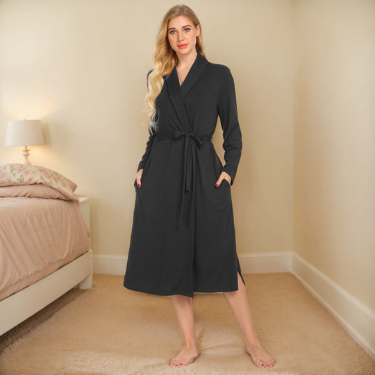 Damen Bademantel Aus Weichem, Atmungsaktivem Material