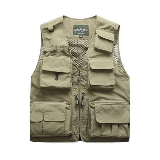 Herren Multifunktionale Utility-Weste mit zahlreichen Taschen und Mesh-Rücken Shop Nory