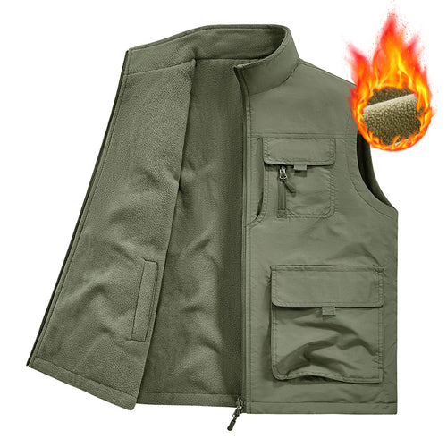 Herren Thermo-Utility-Weste mit Fleece-Innenfutter, winddichtem Shell und Multifunktionstaschen Shop Nory
