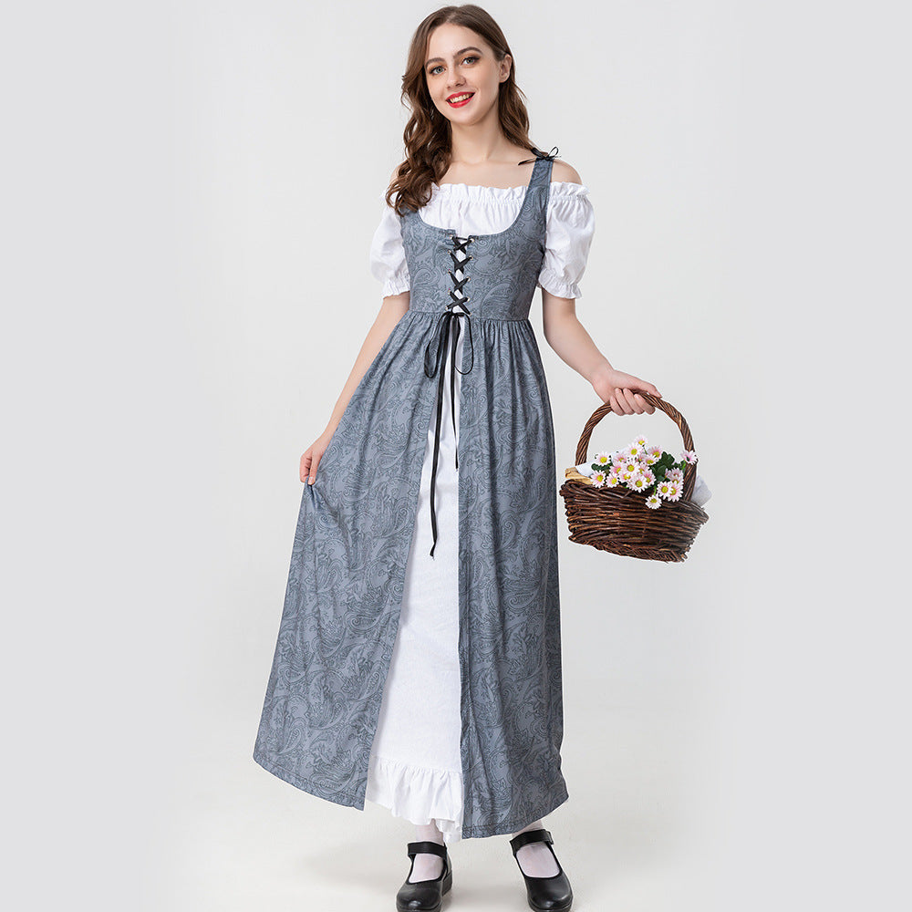 Damen Trachtenkleid mit romantischen Rüschendetails und bezaubernder Schnürung