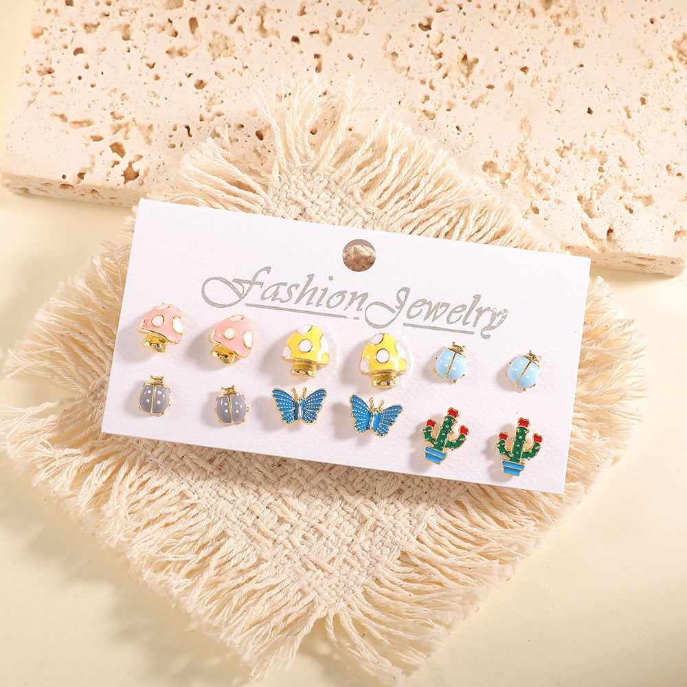 Damen Ohrstecker Set mit fruchtigem Design Shop Nory