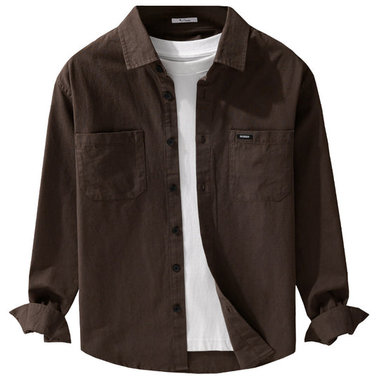 Herren Baumwoll-Overshirt im Hemdjackenstil mit aufgesetzten Brusttaschen und relaxed Fit Shop Nory