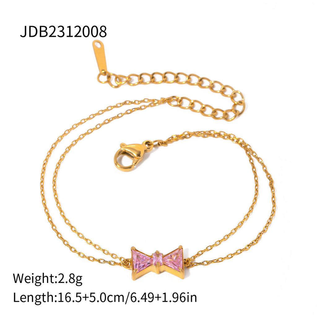 Damen Halskette mit elegantem Schleifenanhänger aus hochwertigem Edelstahl Shop Nory