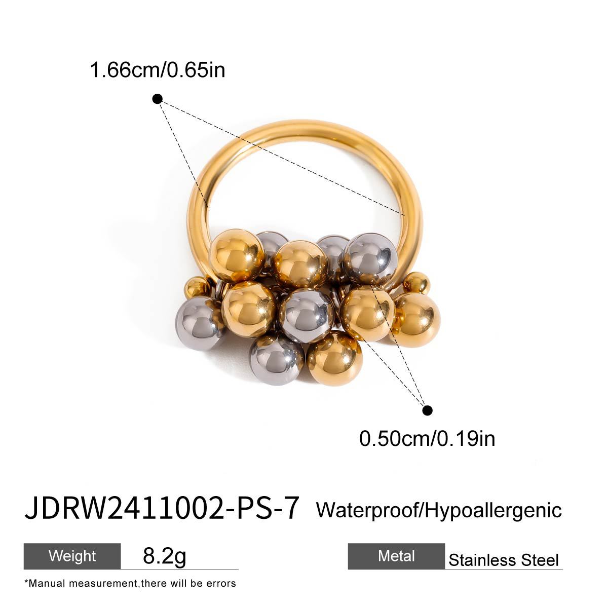 Damen Multi-Layer Ring mit Edelstahlperlen und modernem Design Shop Nory