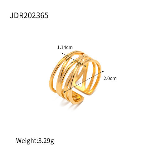Damen Offenes Wellenarmband aus hochwertigem Edelstahl Shop Nory