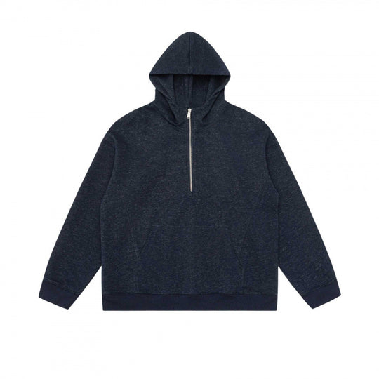 Unisex Kapuzen-Halbzip-Sweatshirt mit Kängurutasche und Rippbündchen Shop Nory