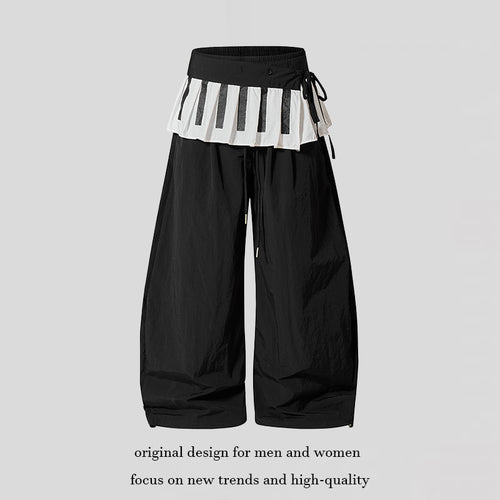 Damen Weite Culotte-Hose mit Volantbund, Tunnelzug und Ballonbein Shop Nory
