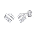 Damen Ohrringe mit elegantem geometrischen Design und funkelndem Zirkonia-Besatz Shop Nory